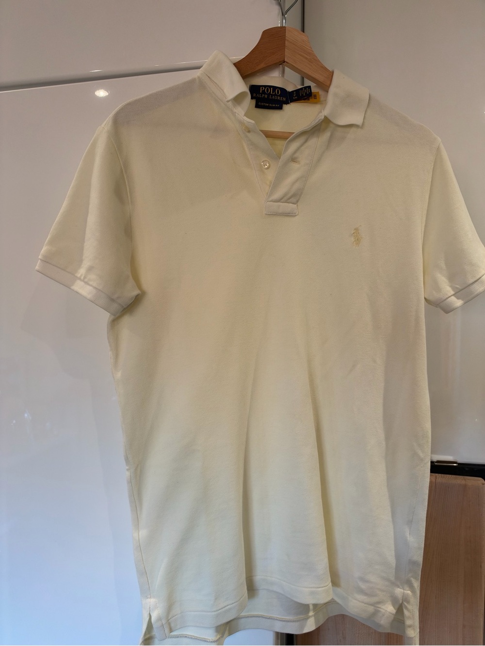 Ralph Lauren Polo Short-Sleeve Polo Shirt in Pale Yellow